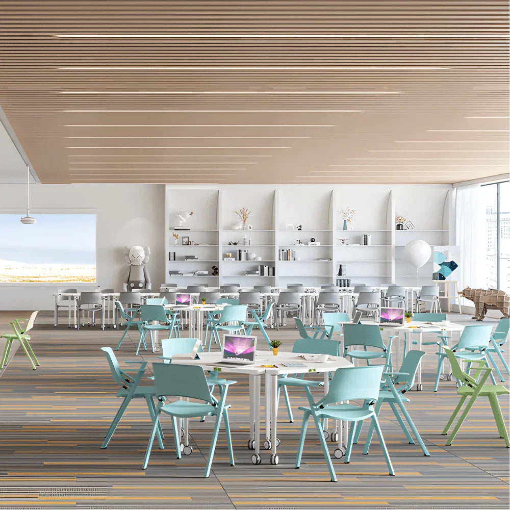 Mantis-C Modern Stackable Training Chair with Writing Board and Armrest - Gavisco Office Furniture