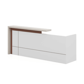 Marid Modern Wooden Office Reception Counter Desk with Storage Cabinet - Gavisco Office Furniture