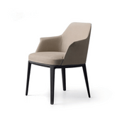 Mona Nordic Minimalist Leather Dining Room Side Armchair - Gavisco Office Furniture