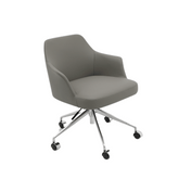 Mona Nordic Minimalist Leather Meeting Conference Chair - Gavisco Office Furniture