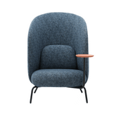 Nest Office Fabric High Back Lounge Sofa Chair with Side Table - Gavisco Office Furniture