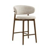 Oleandro Wooden Fabric High Bar Stool Chair - Gavisco Office Furniture