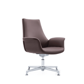 Orga-L Mid Back Genuine Leather Lounge Armchair - Gavisco Office Furniture