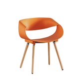 Oro Modern Curved Plastic Dining Chair