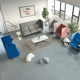 Outline Three Seater Acoustic Privacy Lounge High Back Sofa Booth - Gavisco Office Furniture