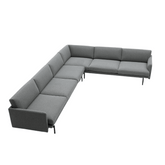 Outline Minimalist L-Shaped Deep Seat Office Lounge Corner Sofa - Gavisco Office Furniture