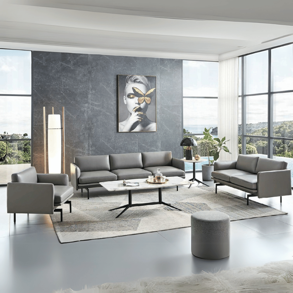 Outline Three Seater Minimalist Deep Seat Office Lounge Sofa - Gavisco Office Furniture