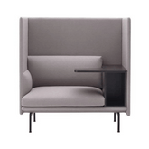 Outline Single Seater Acoustic Privacy Lounge High Back Sofa Booth with Side Table - Gavisco Office Furniture