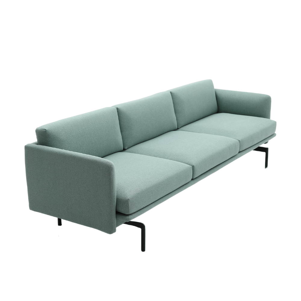 Outline Three Seater Minimalist Deep Seat Office Lounge Sofa - Gavisco Office Furniture