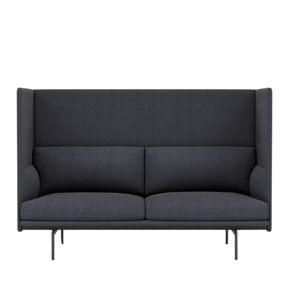 Outline Two Seater Acoustic Privacy Lounge High Back Sofa Booth - Gavisco Office Furniture