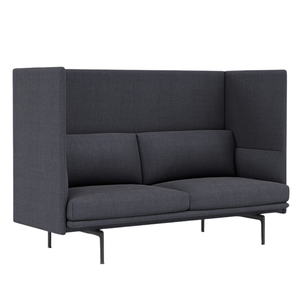 Outline Two Seater Acoustic Privacy Lounge High Back Sofa Booth - Gavisco Office Furniture