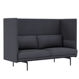 Outline Two Seater Acoustic Privacy Lounge High Back Sofa Booth - Gavisco Office Furniture