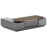 Phantom-A Grand Luxury Executive Desk with Side Return Cabinet