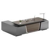 Pinnacle-B Modern Luxury CEO Office Advance Executive Desk with Side Return Cabinet