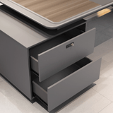 Pinnacle 奢華現代風烤漆老闆檯大班桌