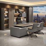 Pinnacle 奢華現代風烤漆老闆檯大班桌