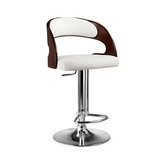 Pino 經典實木皮革座墊可調節旋轉吧檯椅