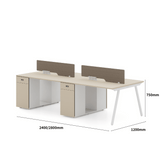 Pioneer2-B Metal Frame Office Desk Workstation with Storage Cabinet