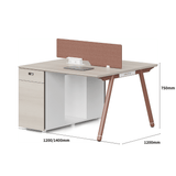 Pioneer2-B Metal Frame Office Desk Workstation with Storage Cabinet