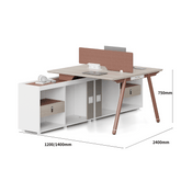 Pioneer2-C 金屬腳辦公桌連儲物側桌