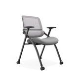 Power-A Double Back Stackable Training Chair with Wheels and Armrest - Gavisco Office Furniture