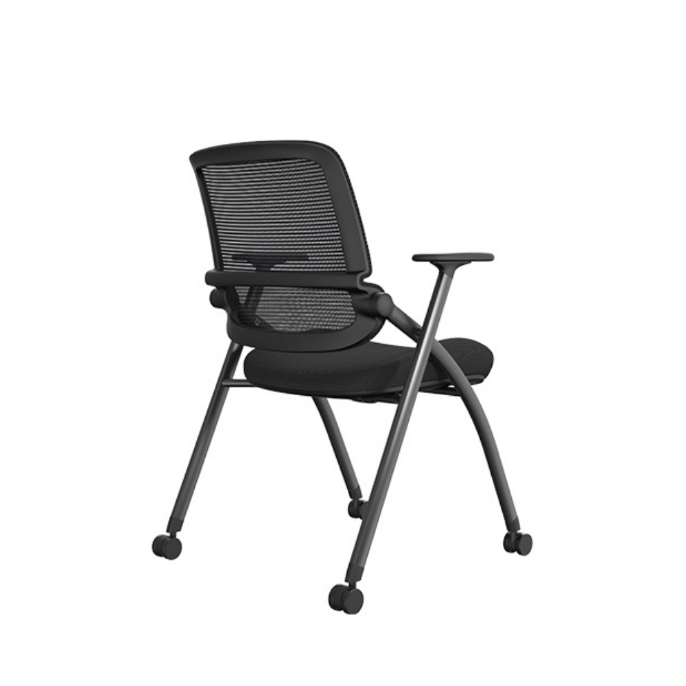 Power-A Double Back Stackable Training Chair with Wheels and Armrest - Gavisco Office Furniture