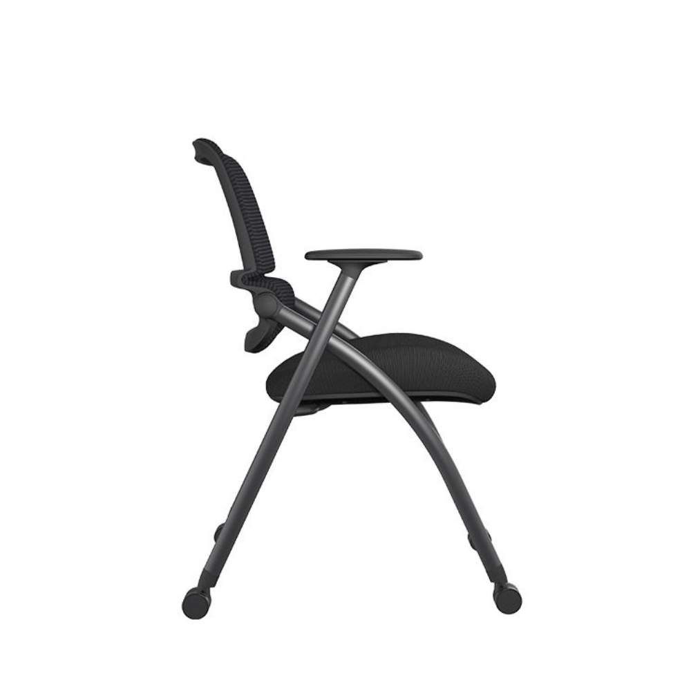 Power-A Double Back Stackable Training Chair with Wheels and Armrest - Gavisco Office Furniture