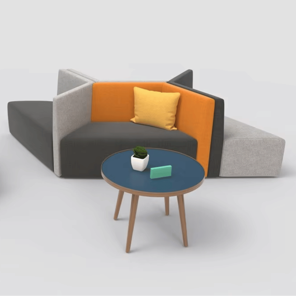 Prism Modern Minimalist Modular Sectional Lounge Sofa Bench - Gavisco Office Furniture