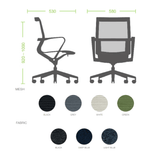 Prov-M Mid Back Modern Mesh Ergonomic Office Chair - Gavisco Office Furniture