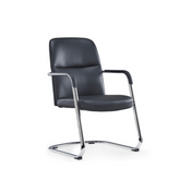 Rayi-V Mid Back Office Leather Visitor Meeting Cantilever Chair - Gavisco Office Furniture