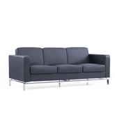 Rise Three Seater Genuine Leather Office Lounge Sofa - Gavisco Office Furniture