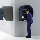 Roma-A Modern Office Wall Mounted Fabric Acoustic Private Phone Booth - Gavisco Office Furniture