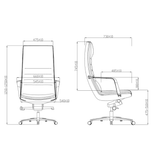 Sail High Back Office Leather Executive Chair - Gavisco Office Furniture