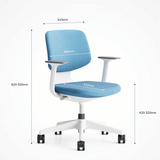 Shell Mid Back Small Fabric Swivel Office Chair