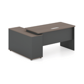 Shimmer-C Compact Wooden Executive Desk with Short Return Cabinet