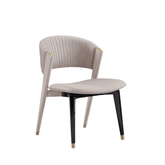 Sleight 設計師款實木皮革餐椅