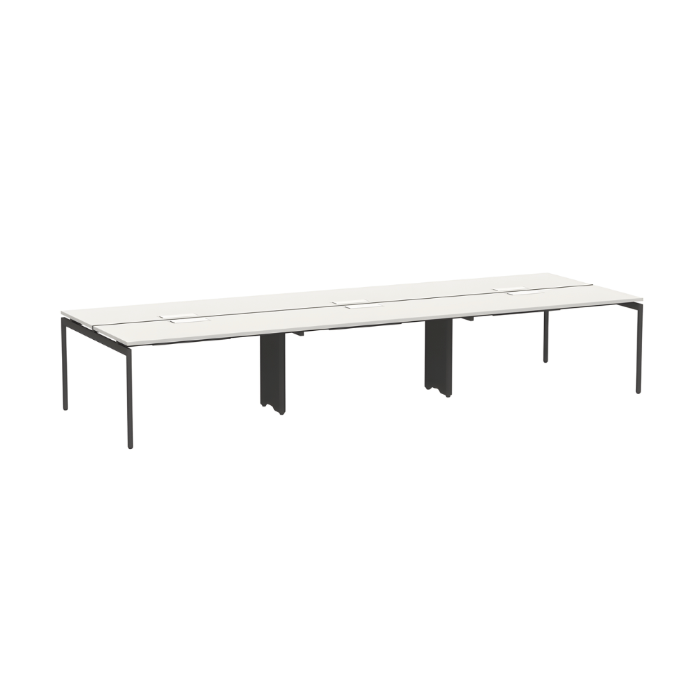 SMART Metal Frame Modular Office Double Row Workstation Desk - Gavisco Office Furniture
