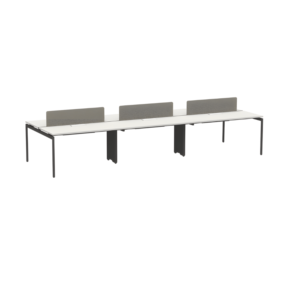 SMART Metal Frame Modular Office Double Row Workstation Desk - Gavisco Office Furniture