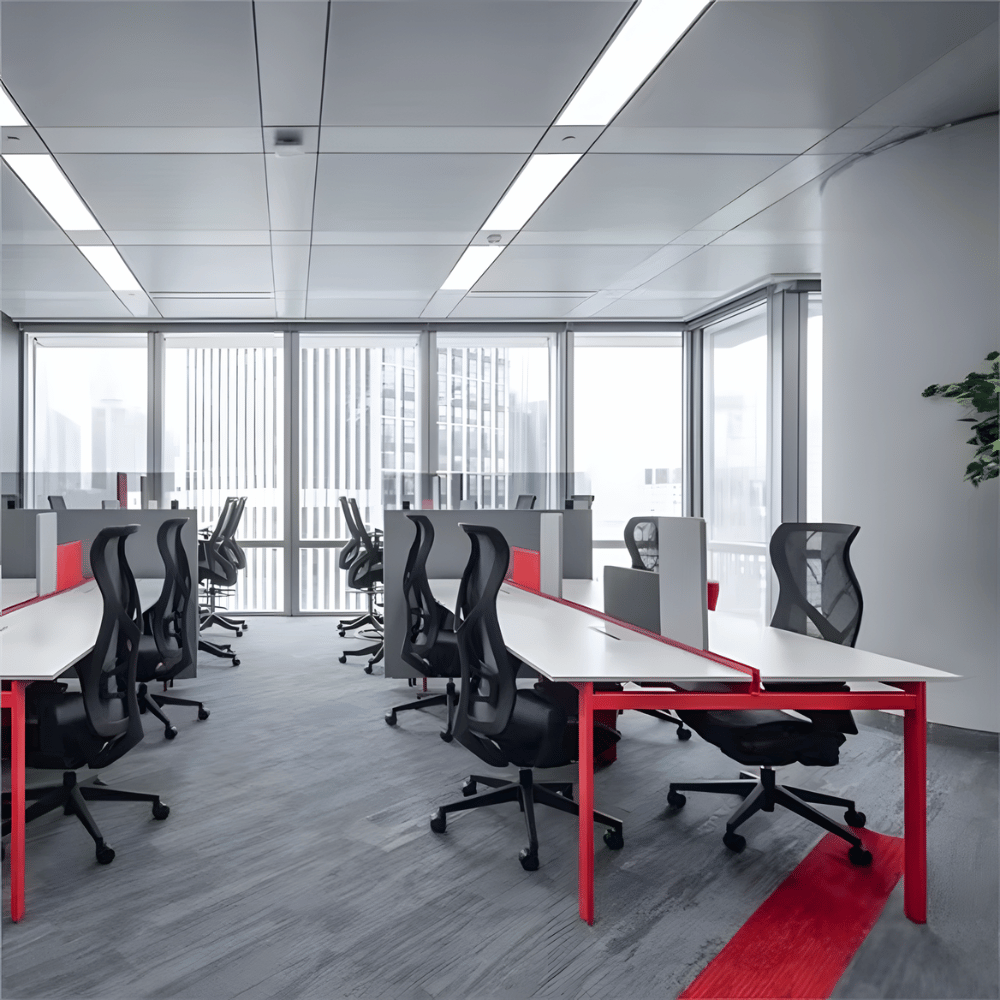 SMART Metal Frame Modular Office Double Row Workstation Desk - Gavisco Office Furniture