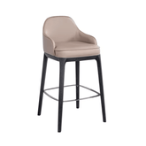 Sophie Wooden Leather High Bar Stool Chair - Gavisco Office Furniture