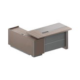 Stark-A Wooden Executive Desk with Side Return Cabinet