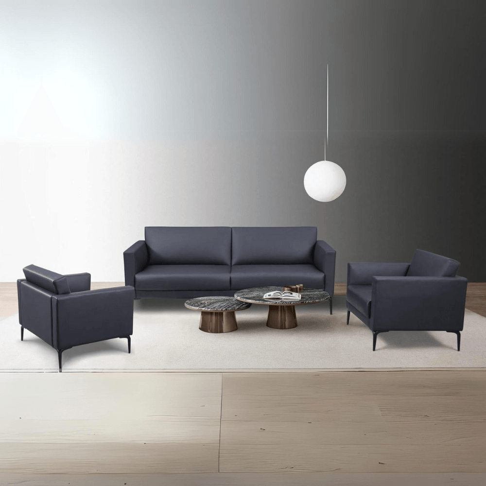 Stretch Single Seater Leather Office Lounge Sofa - Gavisco Office Furniture