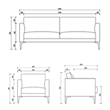 Stretch Single Seater Leather Office Lounge Sofa - Gavisco Office Furniture