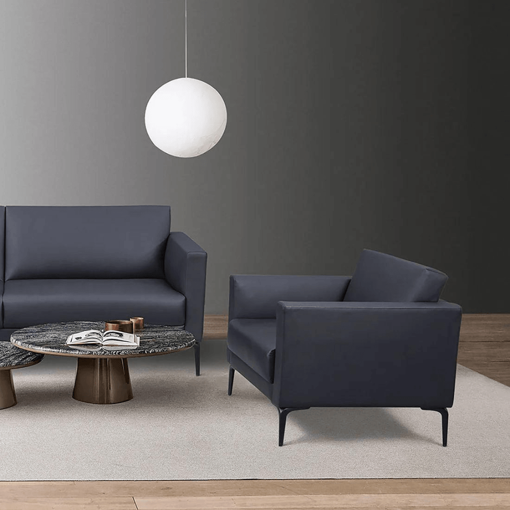 Stretch Single Seater Leather Office Lounge Sofa - Gavisco Office Furniture