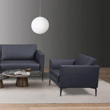 Stretch Single Seater Leather Office Lounge Sofa - Gavisco Office Furniture