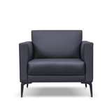 Stretch Single Seater Leather Office Lounge Sofa - Gavisco Office Furniture