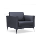 Stretch Single Seater Leather Office Lounge Sofa - Gavisco Office Furniture