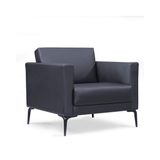 Stretch Single Seater Leather Office Lounge Sofa - Gavisco Office Furniture