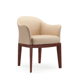 Tino 辦公室實木皮革特色休閒椅扶手椅