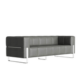 Tofu Three Seater Modern Cubic Office Leather Lounge Sofa - Gavisco Office Furniture